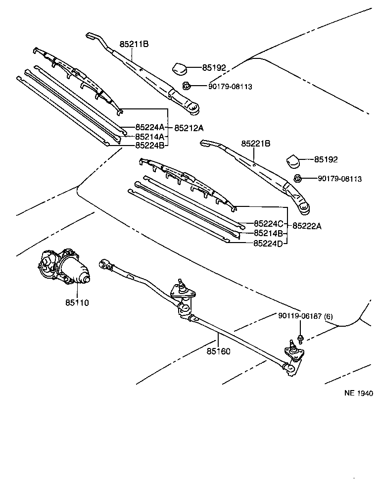 TOYOTA 85212 10140 - Spazzola tergi autozon.pro