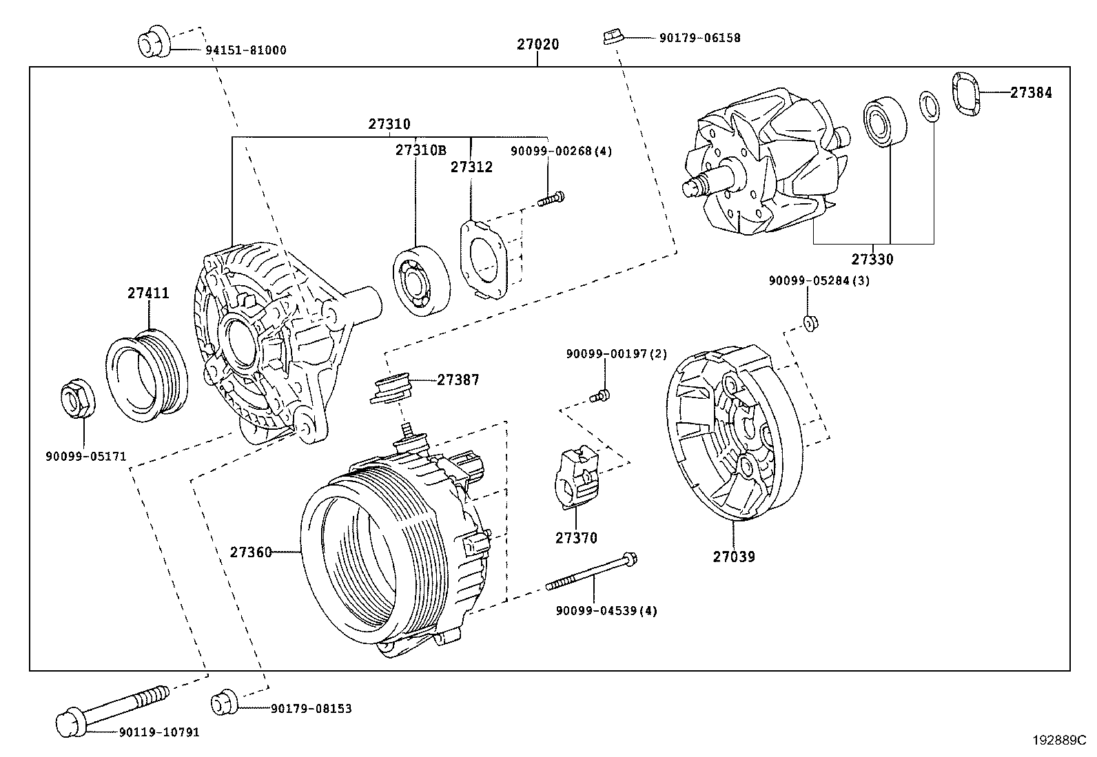 TOYOTA 2703950430 - Alternatore autozon.pro