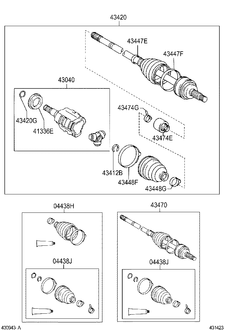 TOYOTA 04428-02140 - Cuffia, Semiasse autozon.pro