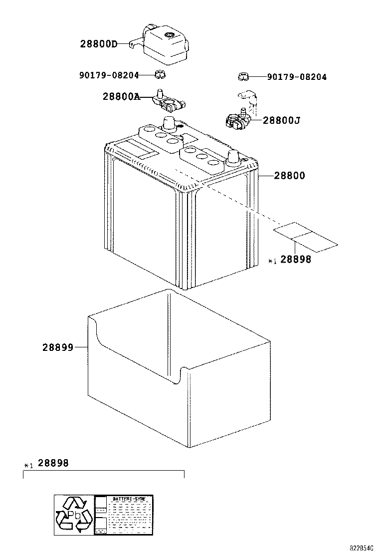 TOYOTA 288000N030 - Batteria avviamento autozon.pro