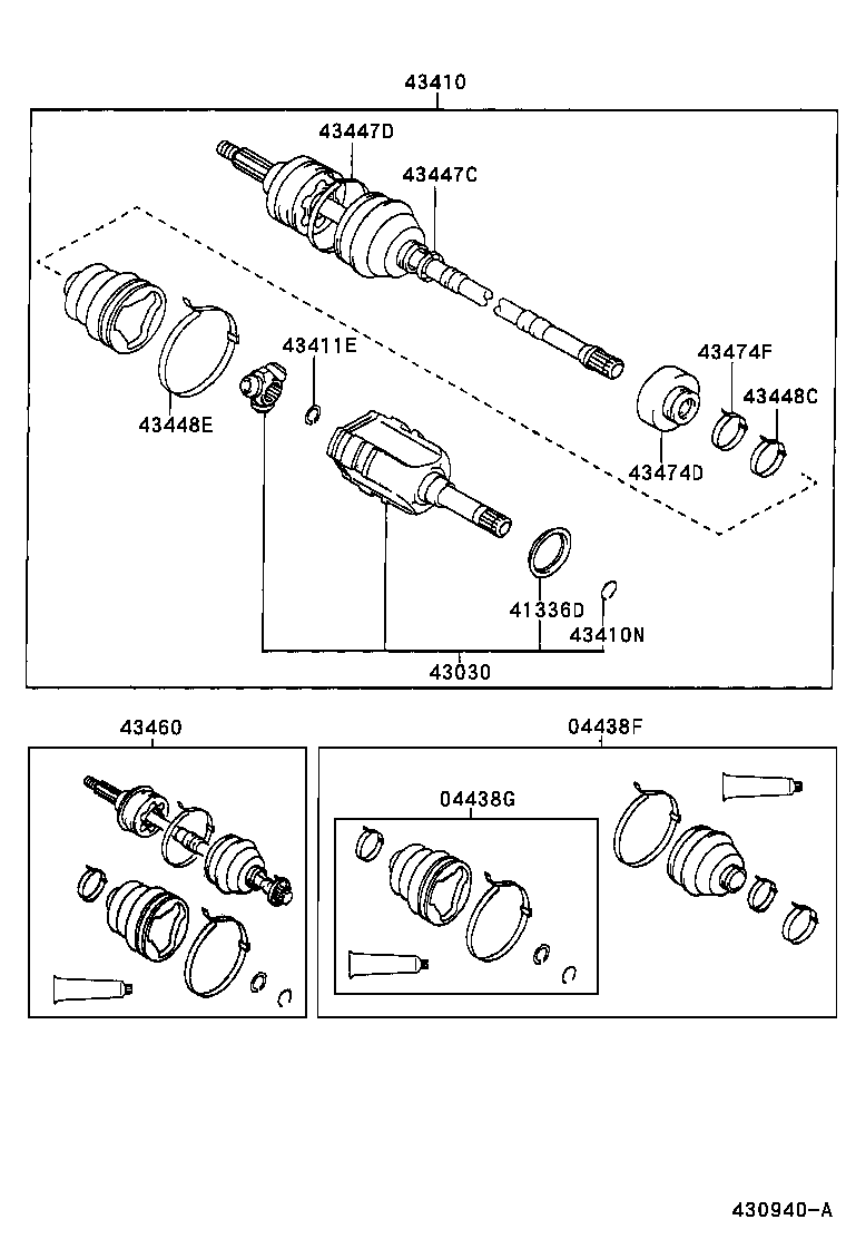 TOYOTA 04438-02081 - Cuffia, Semiasse autozon.pro