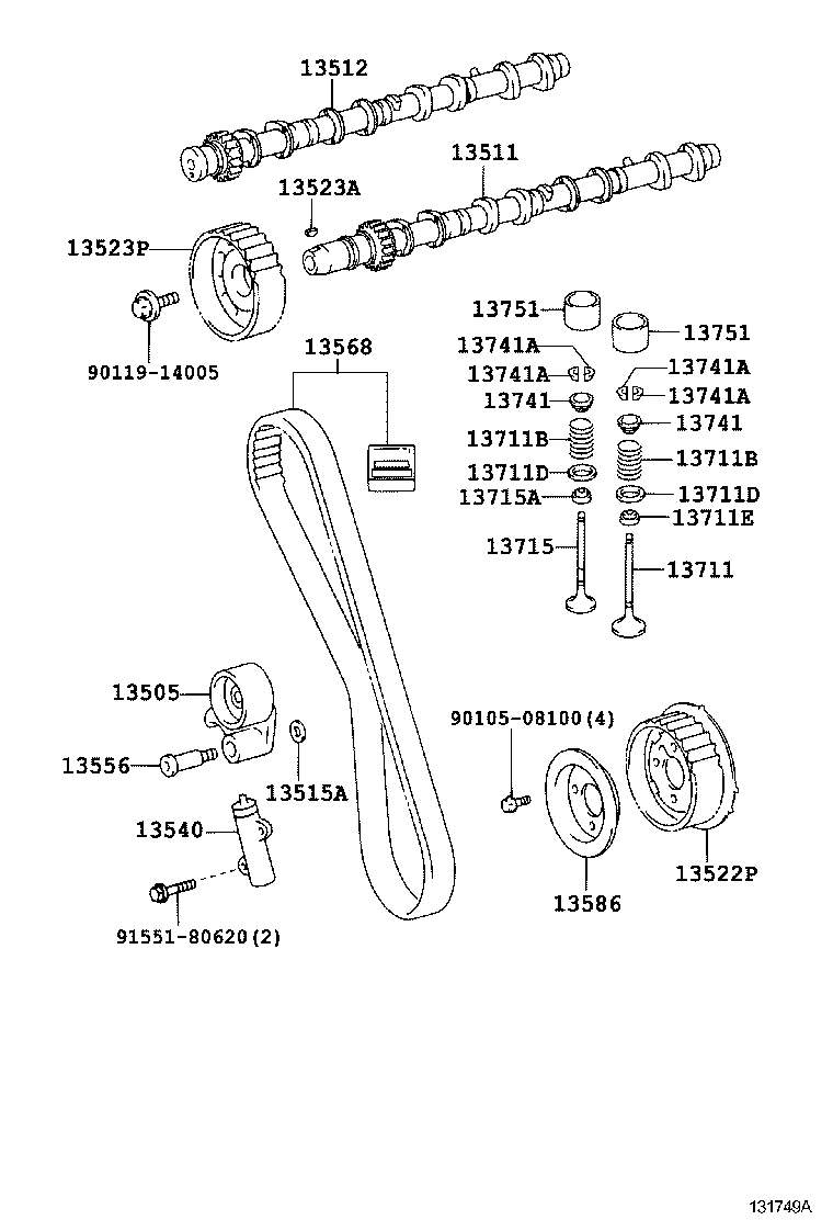 TOYOTA 13568 39016 - Cinghia dentata autozon.pro