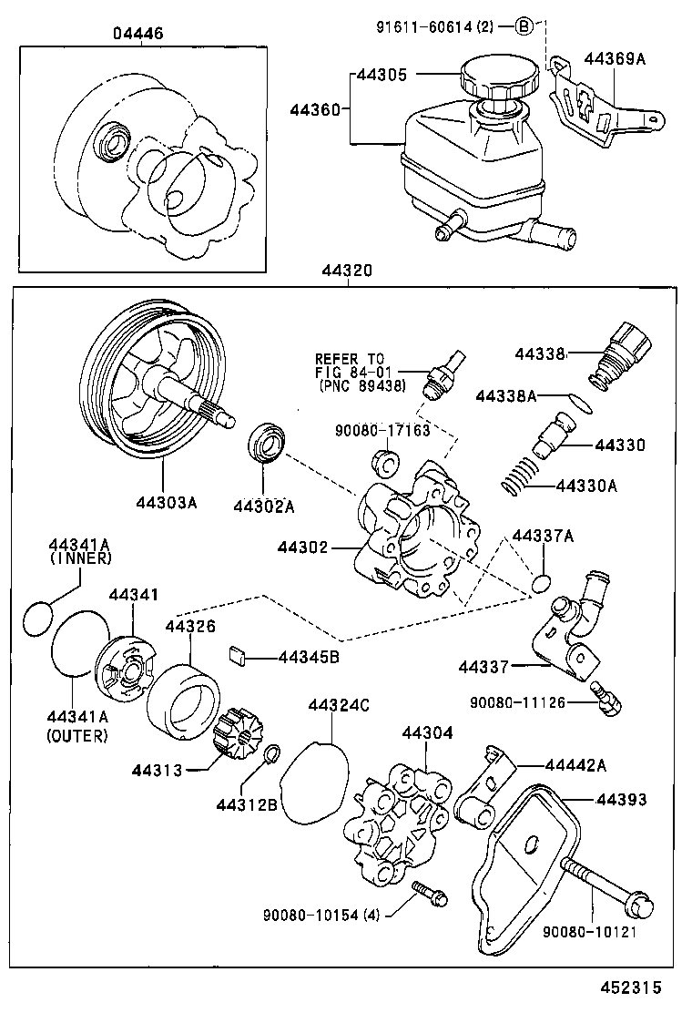 TOYOTA 44310-05060 - Pompa idraulica, Sterzo autozon.pro