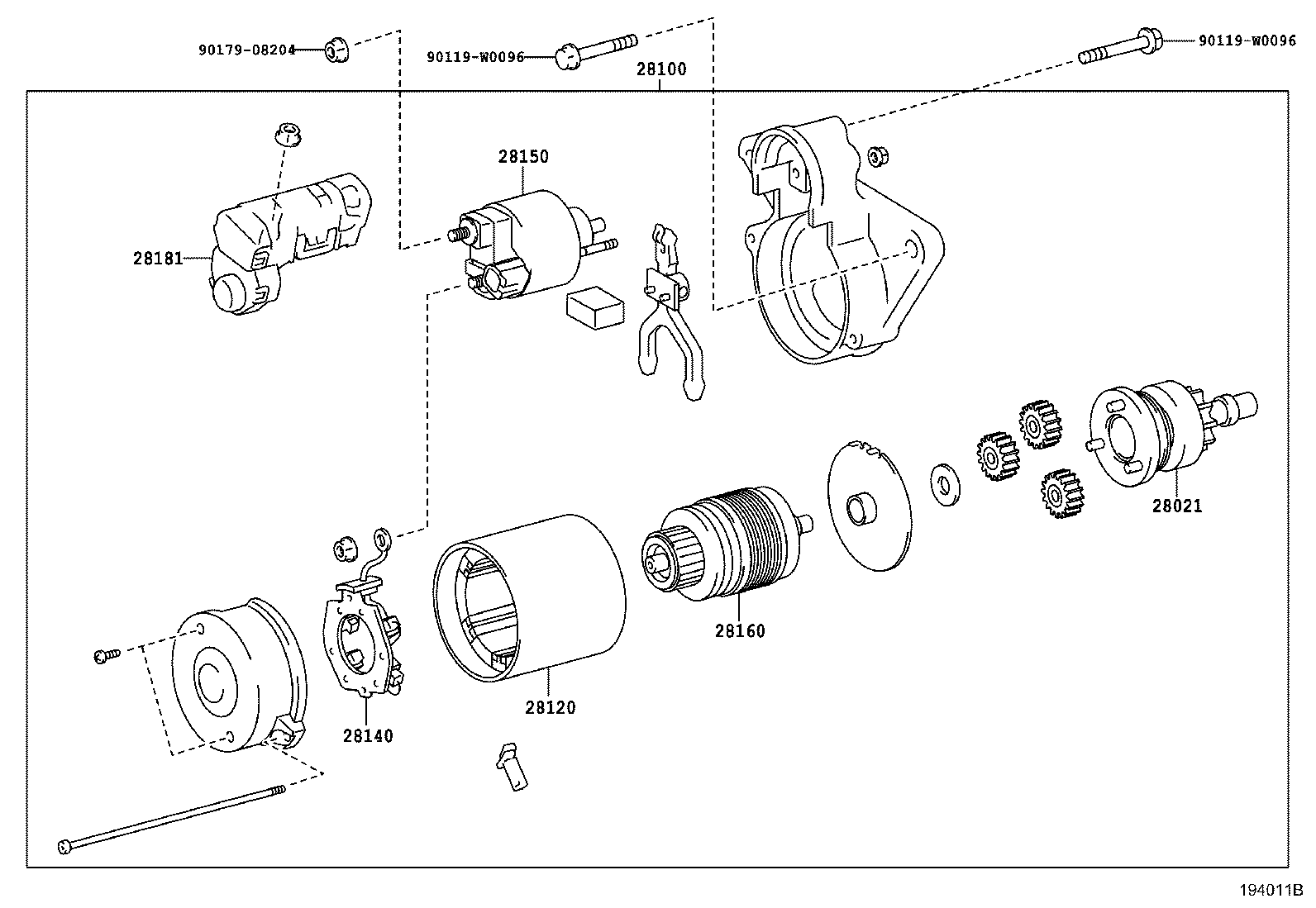 TOYOTA 281000N121 - Motorino d'avviamento autozon.pro