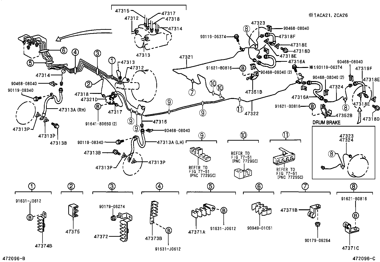 TOYOTA 90947 02C53 - Flessibile del freno autozon.pro