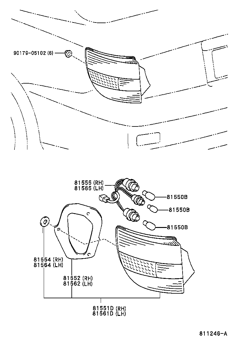 TOYOTA 90981-11039 - BULB(FOR REAR COMBINATION LAMP) autozon.pro