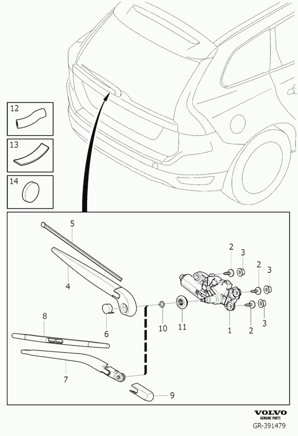 Volvo 31333448 - Braccio tergi, Pulizia cristalli autozon.pro