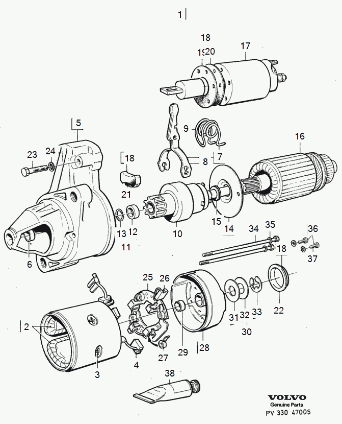 Volvo 1357373 - Motorino d'avviamento autozon.pro