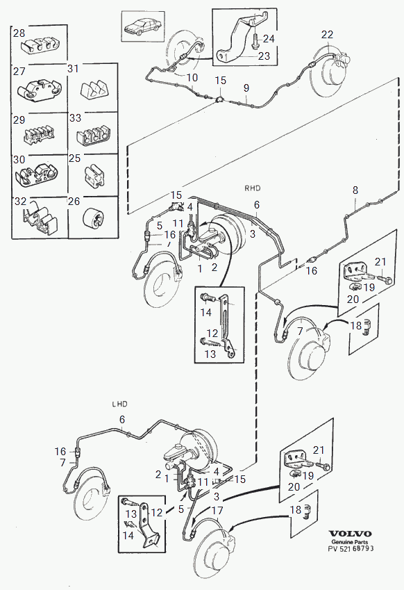 Volvo 1330128 - Kit pastiglie freno, Freno a disco autozon.pro