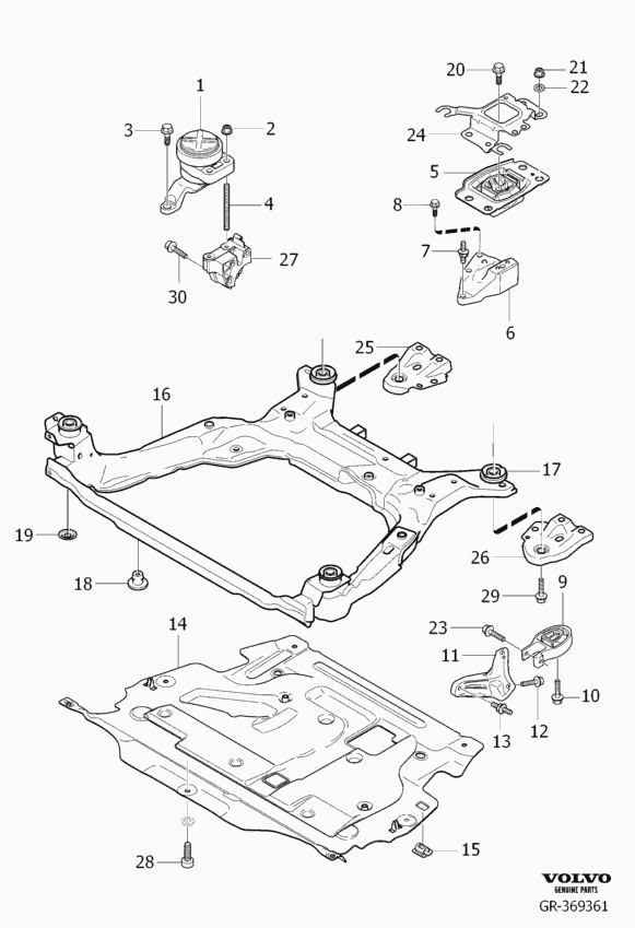 Volvo 30680700 - Sospensione, Motore autozon.pro