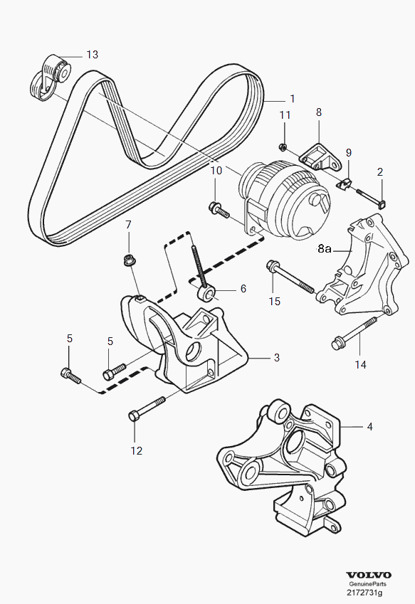 Volvo 31336390 - Tendicinghia, Cinghia Poly-V autozon.pro