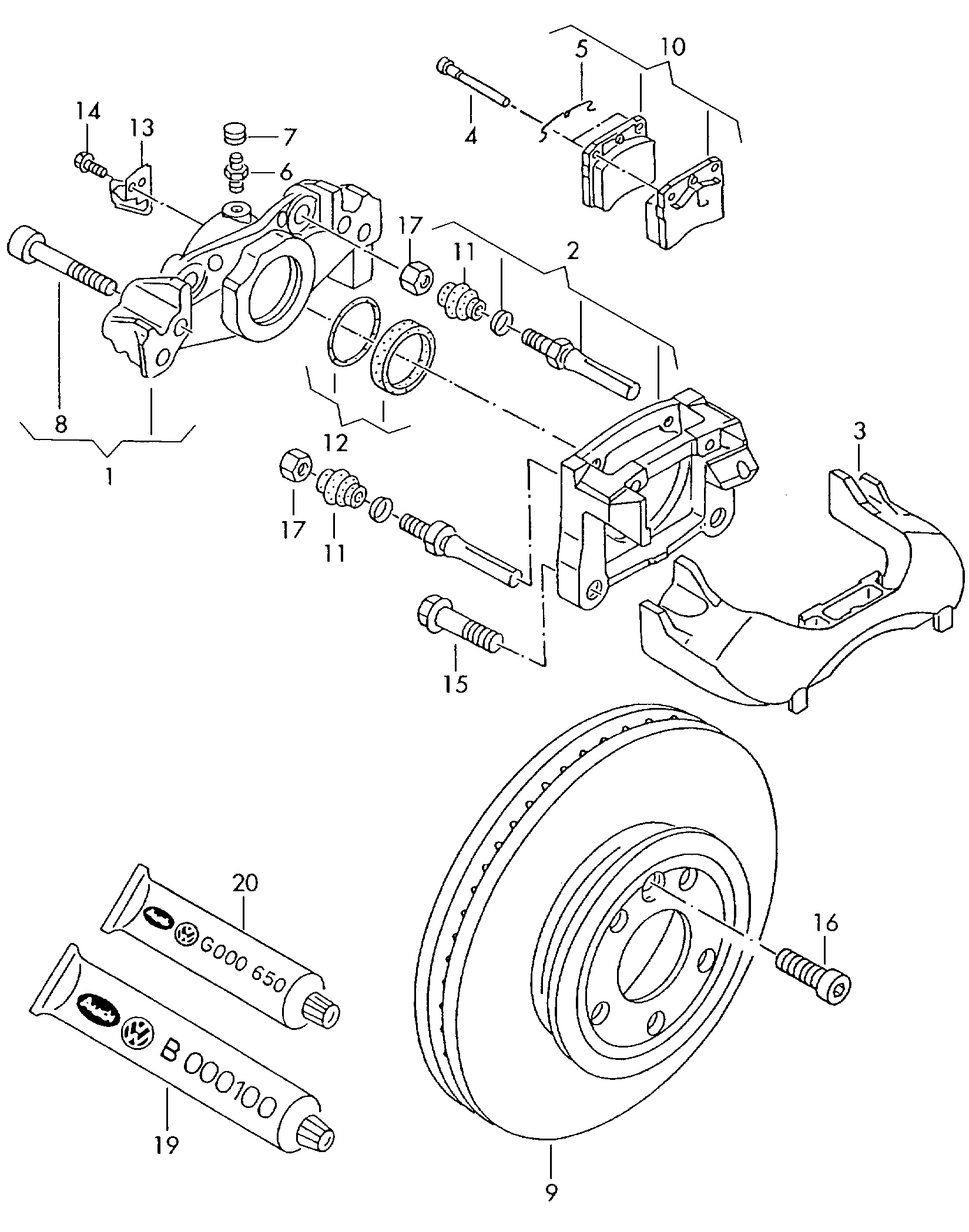 VAG 7D0 615 123 C - Pinza freno autozon.pro