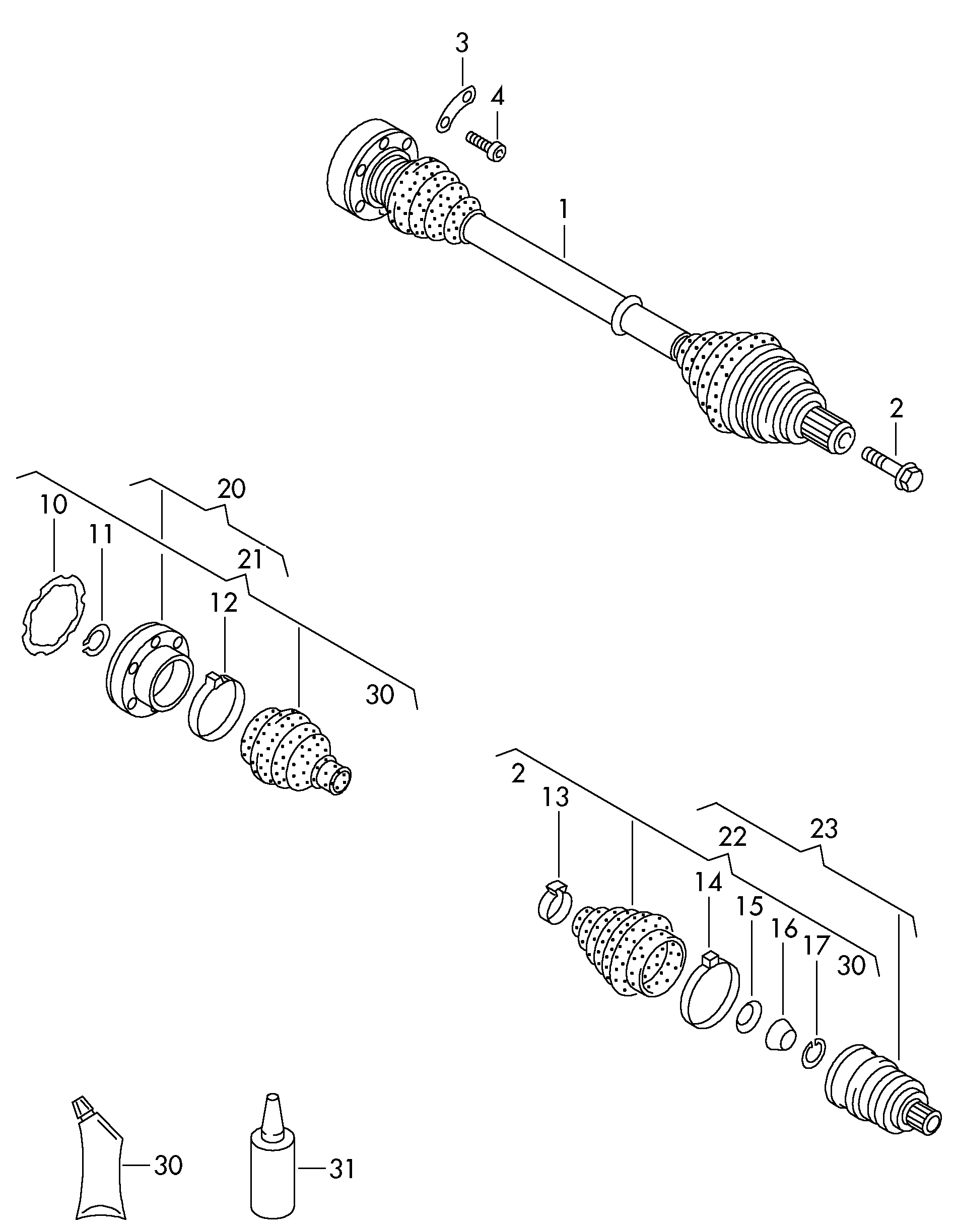 VAG JZW407449HX - Albero motore / Semiasse autozon.pro