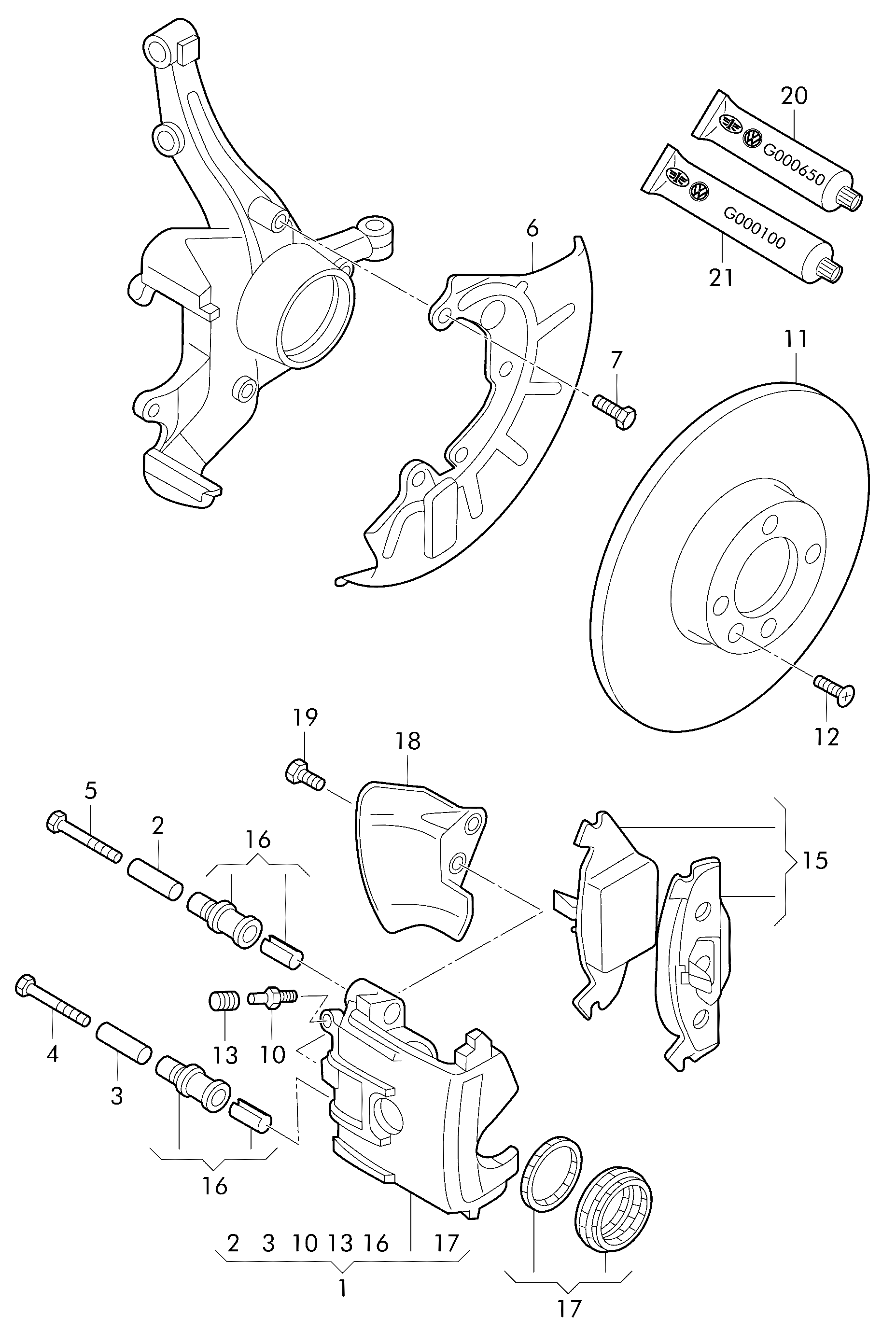 VAG 171 698 471 B - Kit riparazione, Pinza freno autozon.pro