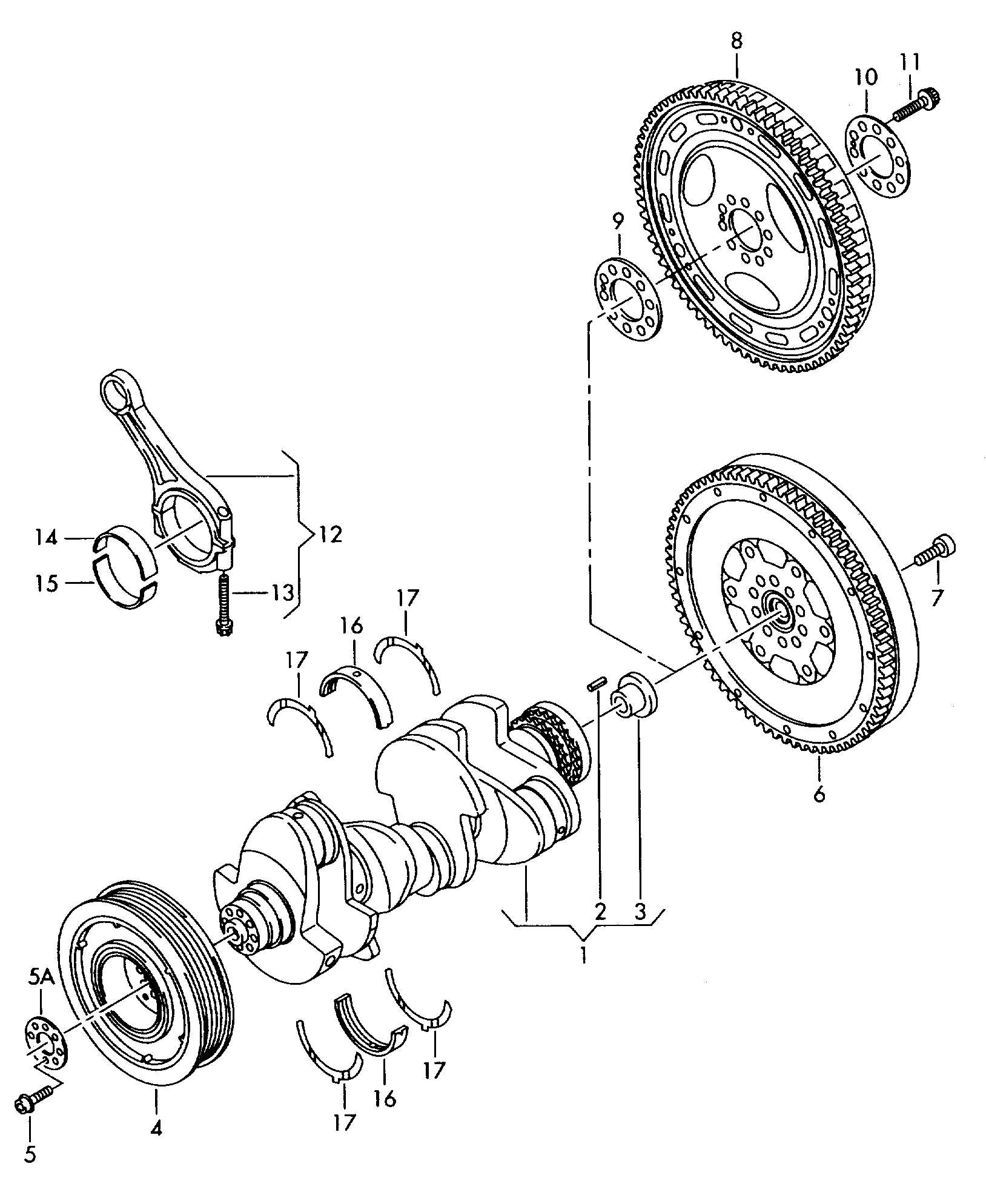 Seat 059 105 251 AJ - Puleggia cinghia, Albero a gomiti autozon.pro