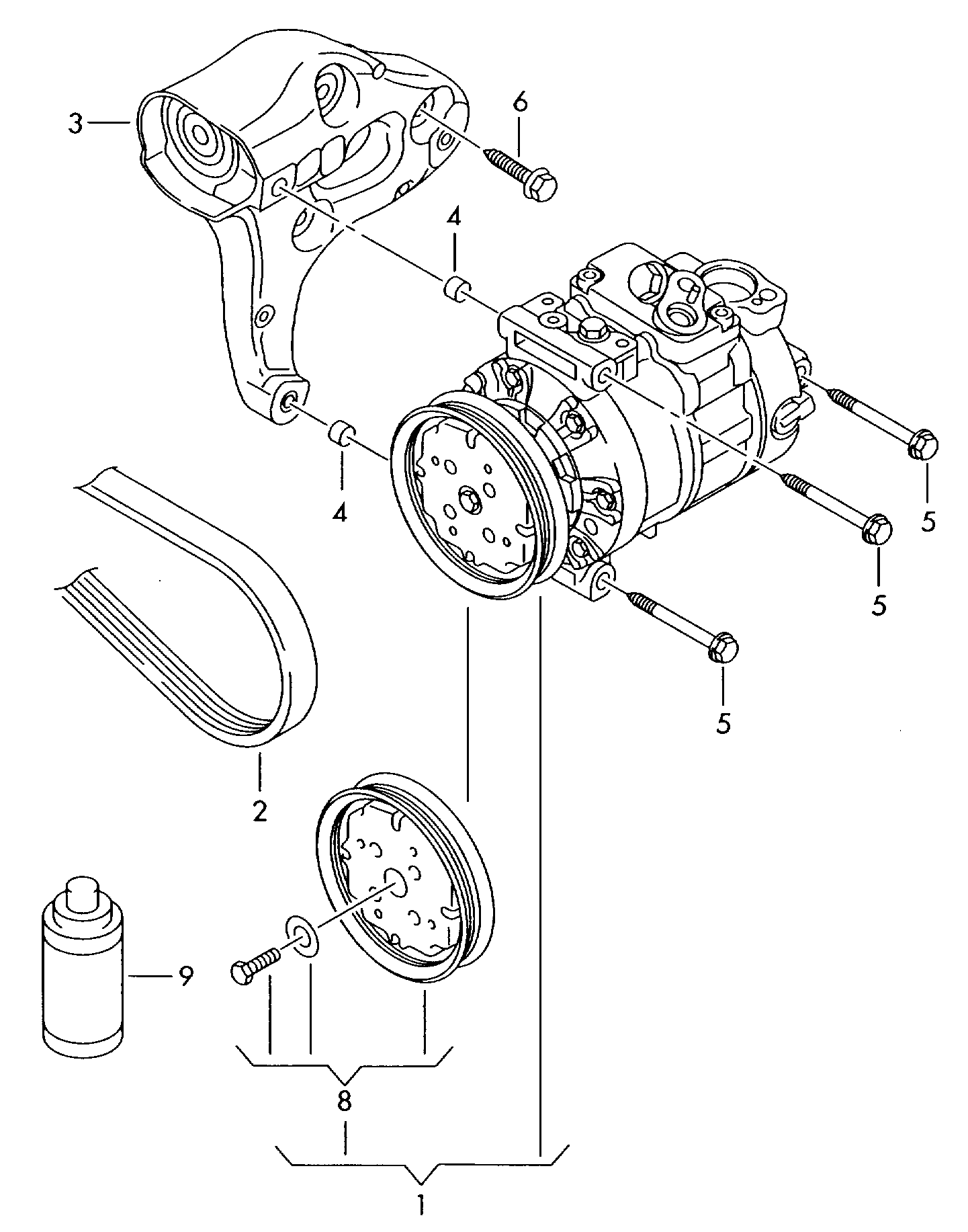 VW 1K0820812B - Compressore, Climatizzatore autozon.pro