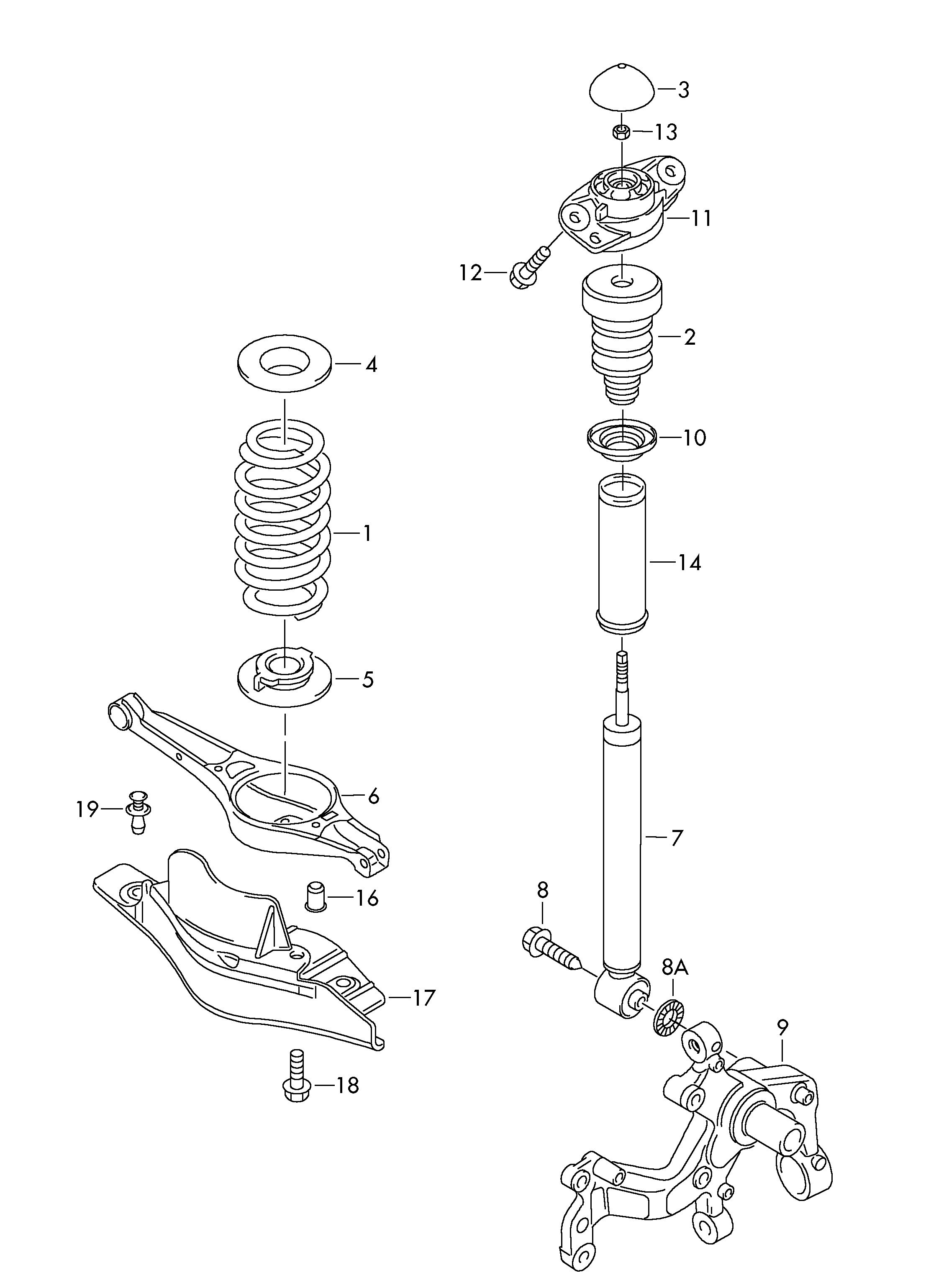 Skoda 3C0 513 425 - Kit parapolvere, Ammortizzatore autozon.pro