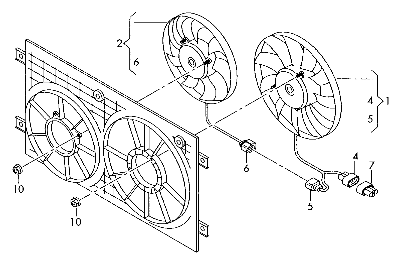 VAG 1KM959455F - Ventola, Raffreddamento motore autozon.pro