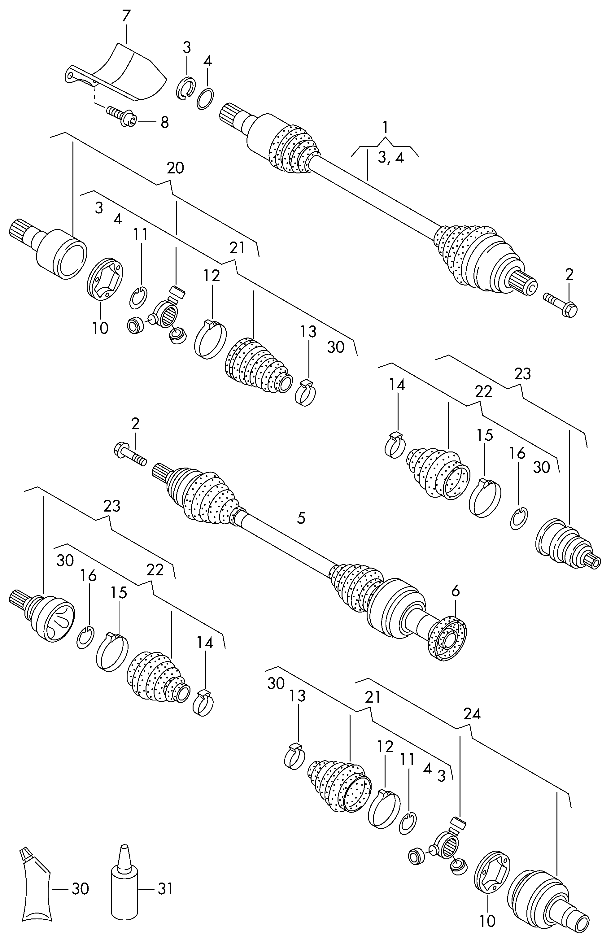 VAG 5N0 407 766 D - Albero motore / Semiasse autozon.pro