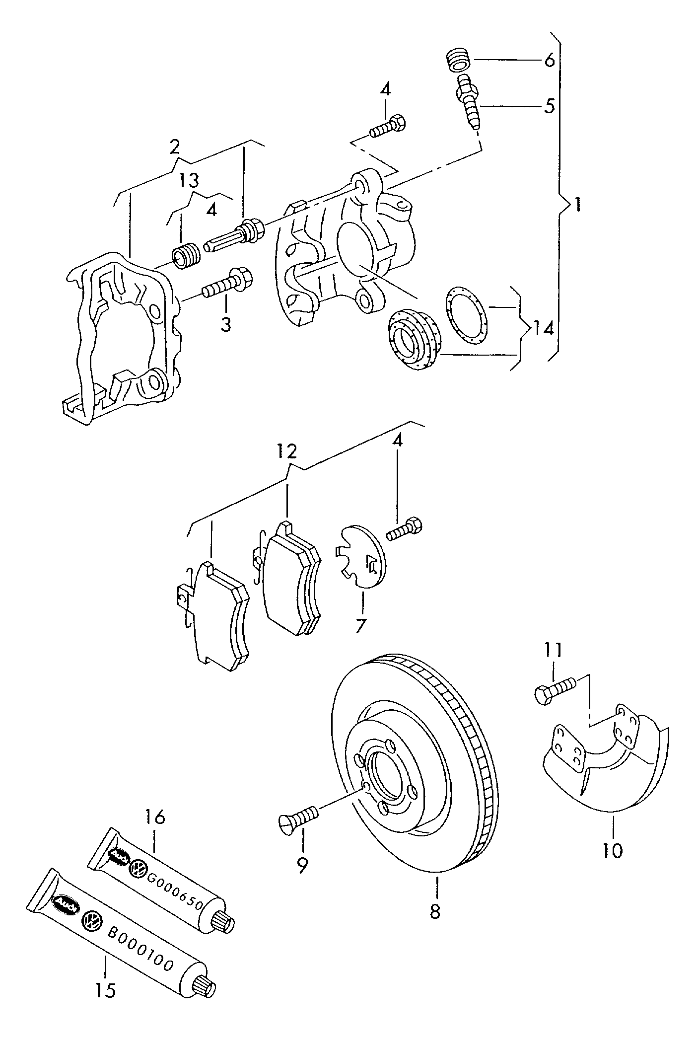 VAG 6N0 615 123 C - Pinza freno autozon.pro