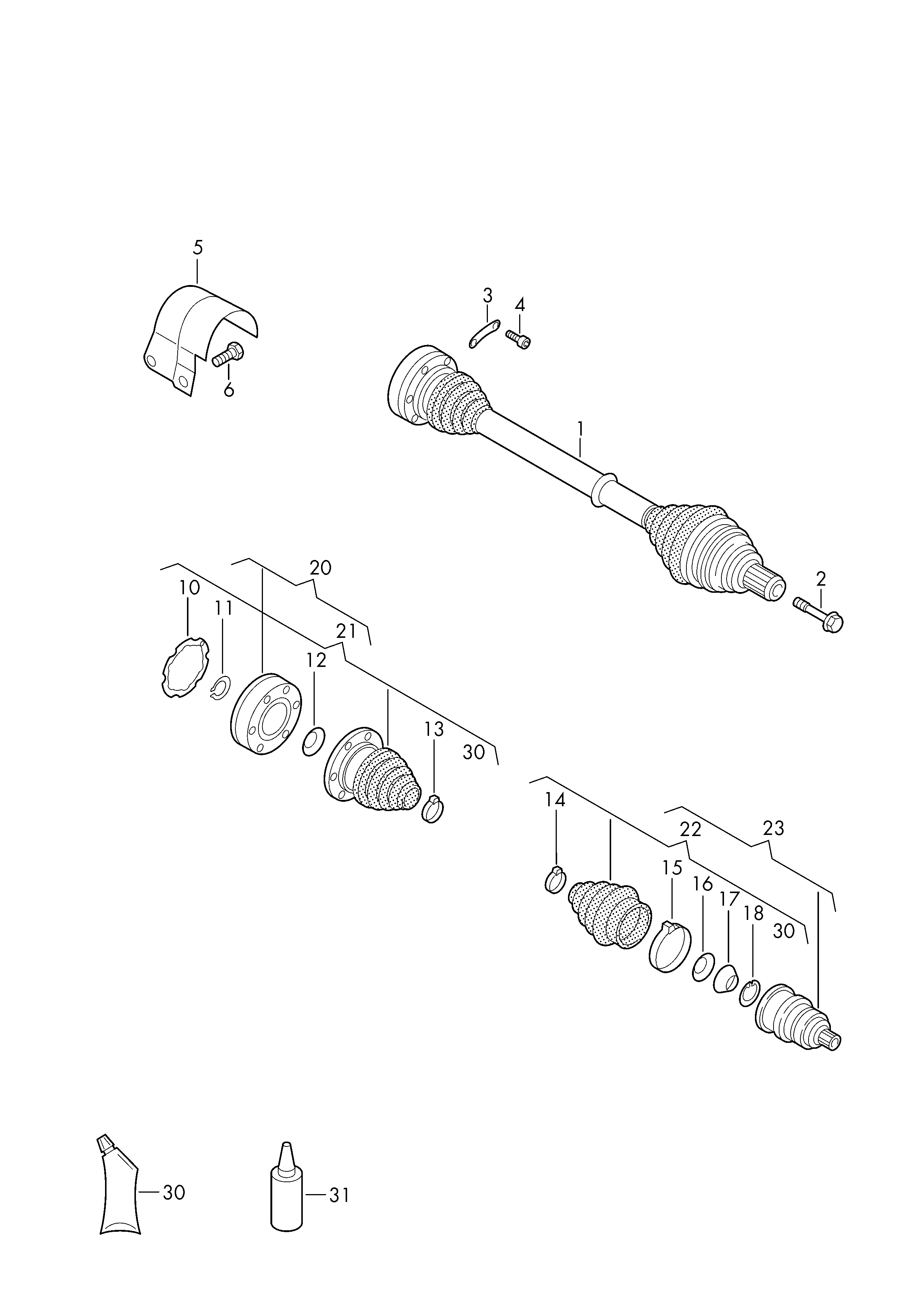 OM 1K0498099E - Giunto, Semiasse autozon.pro