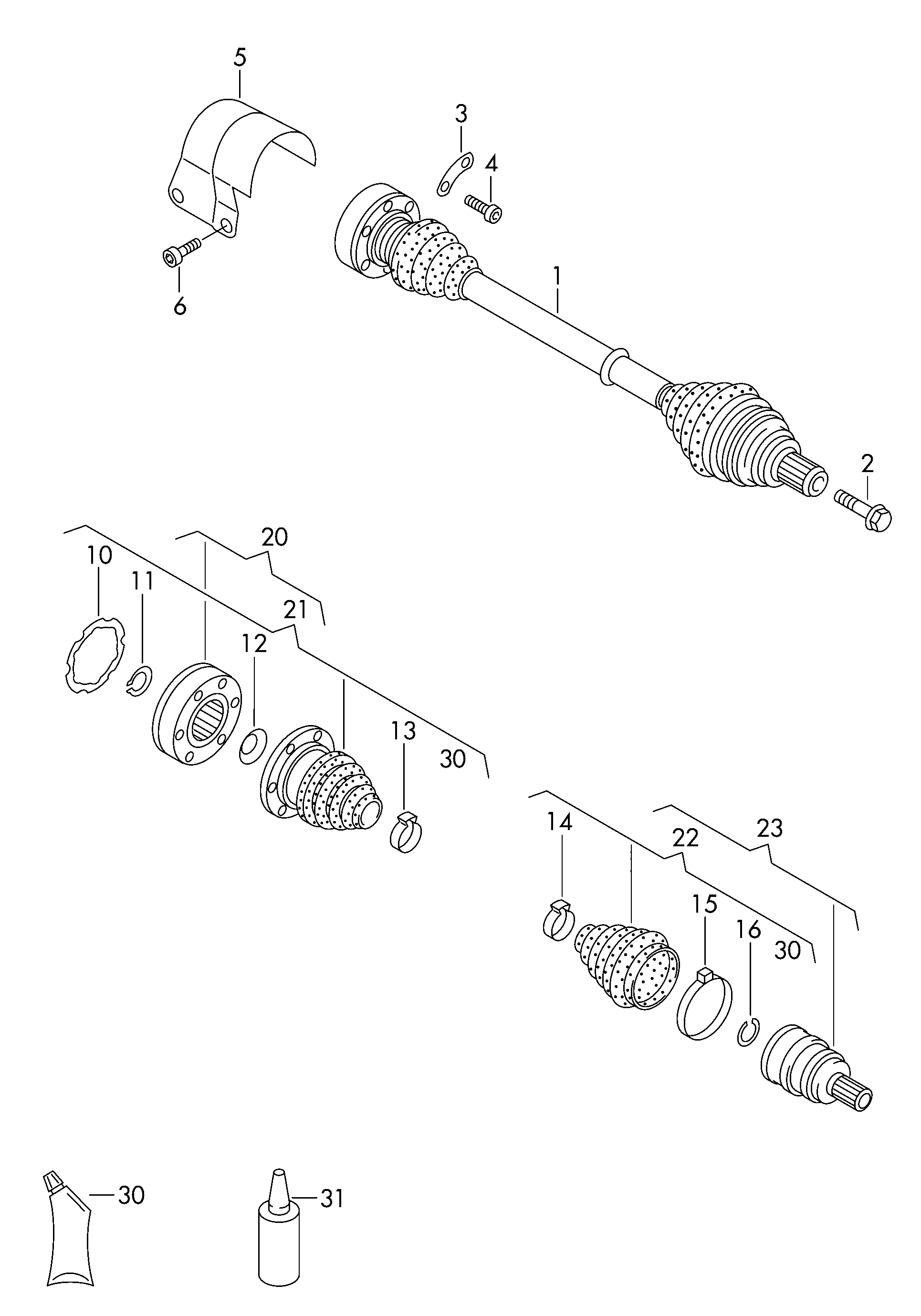 AUDI 5Q0407271A - Albero motore / Semiasse autozon.pro