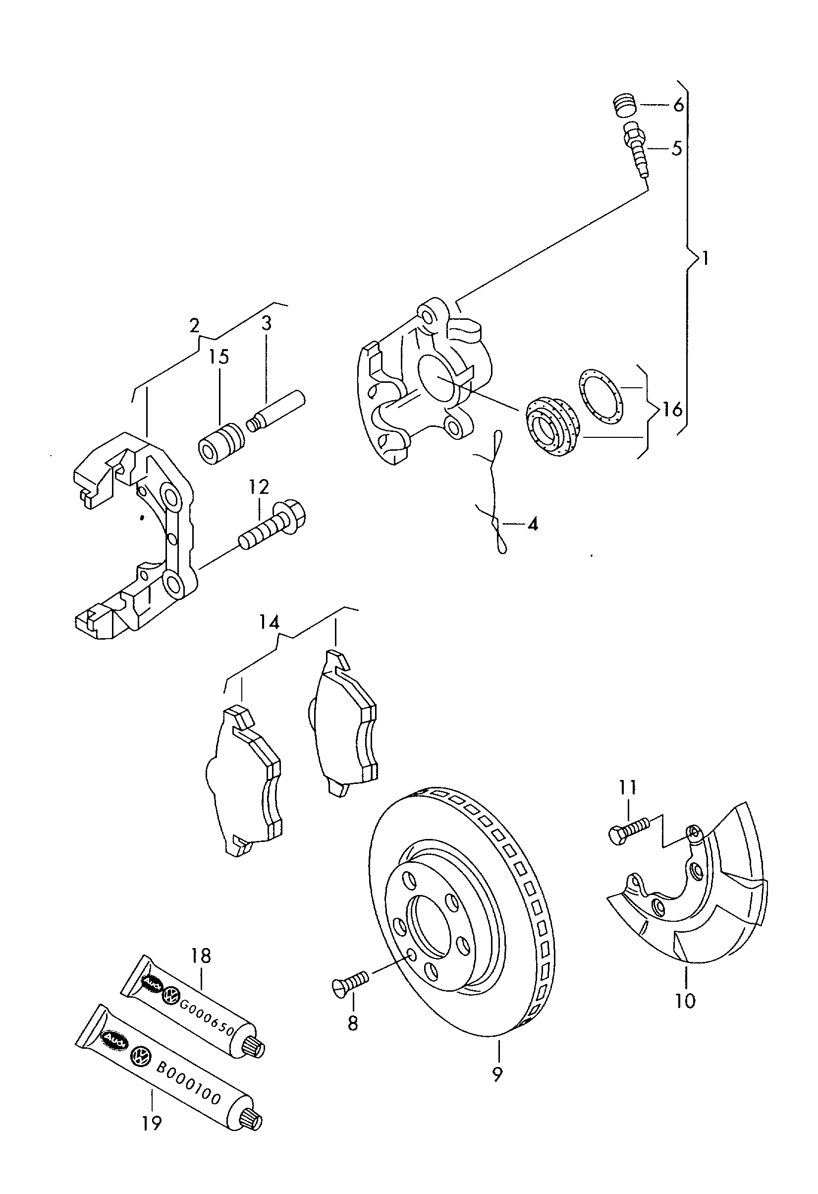 AUDI 4B0 698 151 N - Kit pastiglie freno, Freno a disco autozon.pro