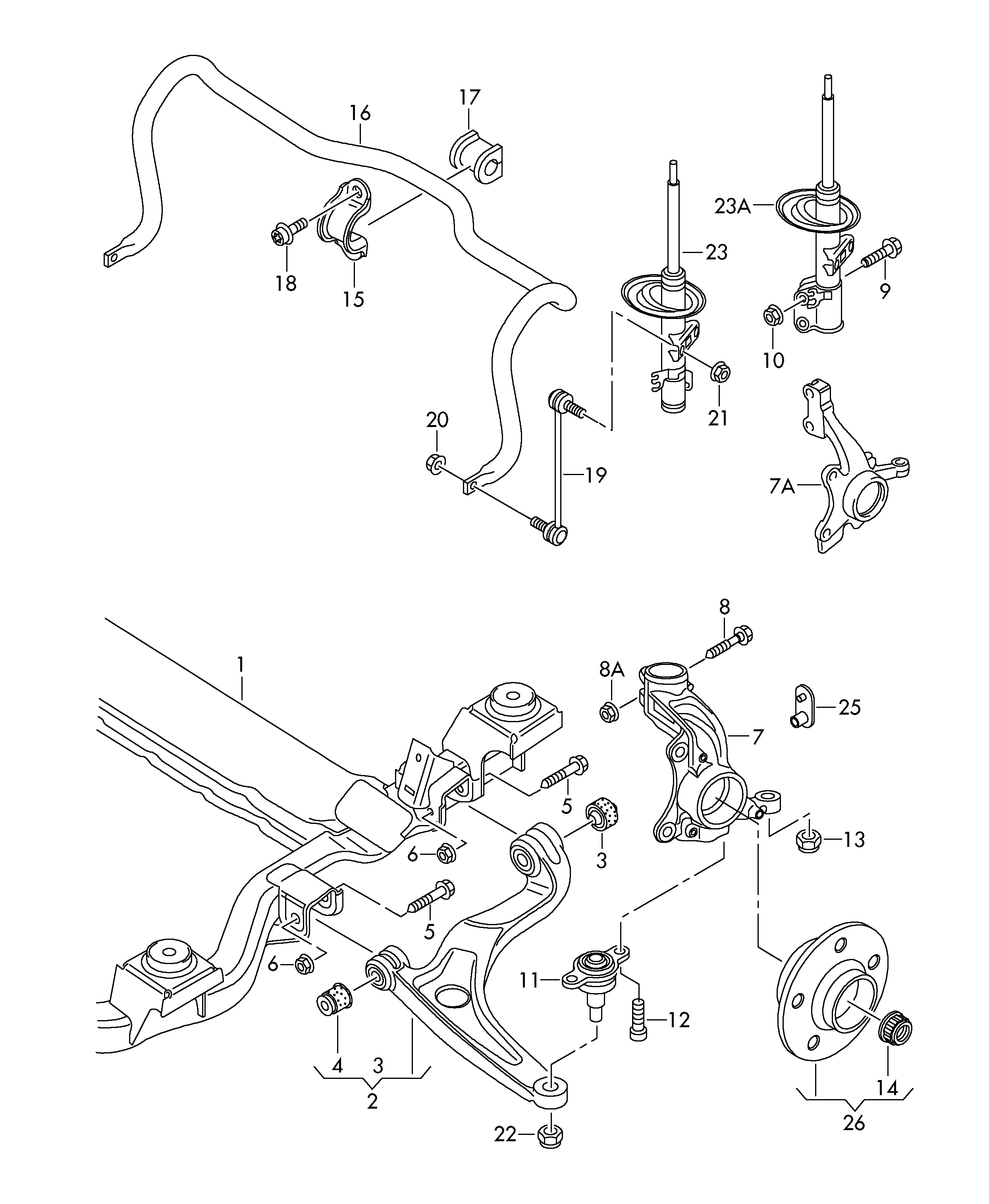 VW 7H5 411 317 D - Asta / Puntone, Stabilizzatore autozon.pro