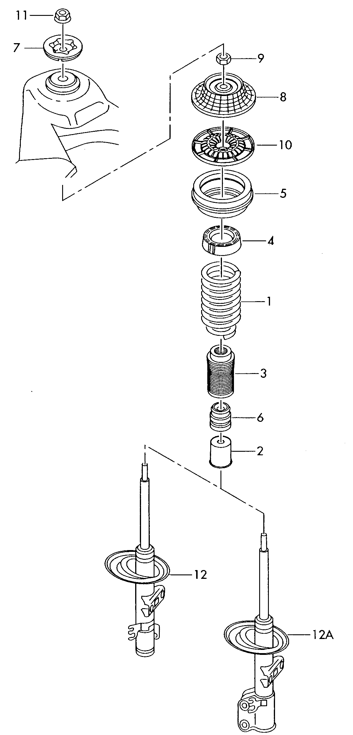 VAG 7H5 413 031 L - Ammortizzatore autozon.pro