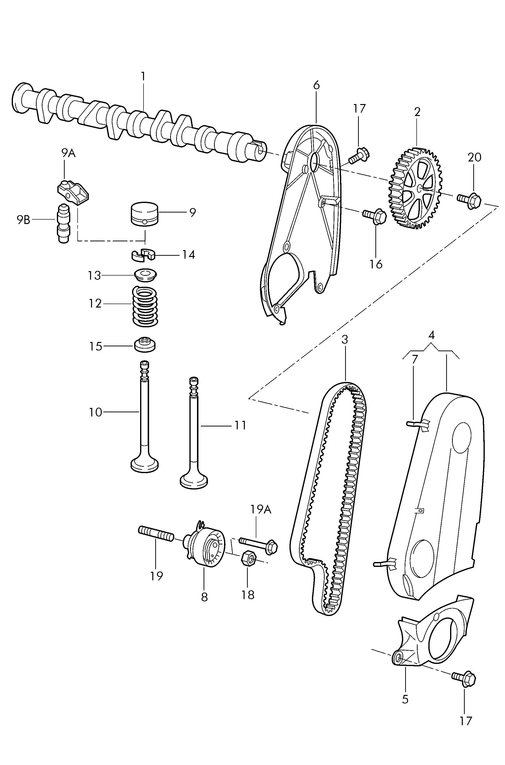 VW 030109243Q - Rullo tenditore, Cinghia dentata autozon.pro